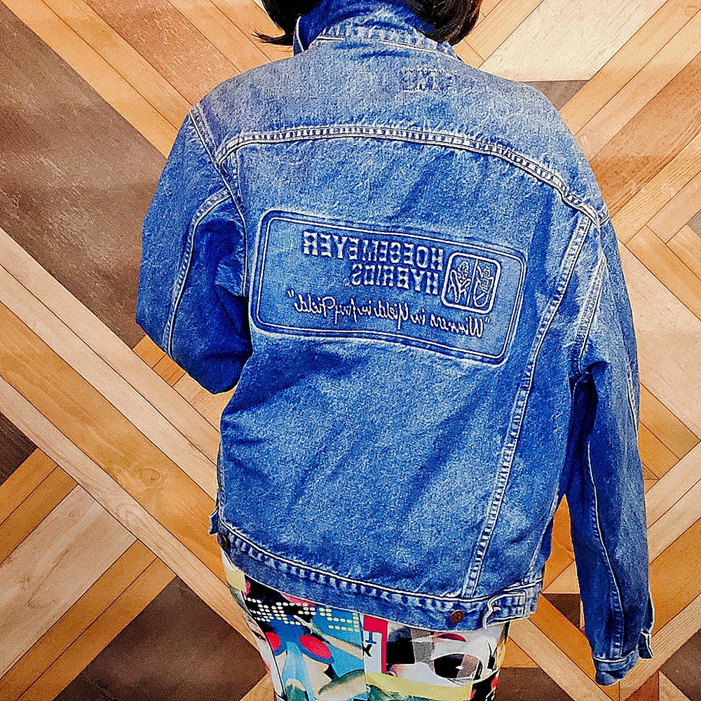 90's Whoa Apparel Jean Jacket W-Embossed Logo